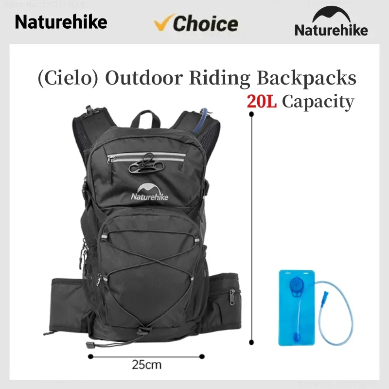 

Naturehike (Cielo) 20L Capacity Breathable Hiking Backpack Outdoor Riding Backpack Built-in Independent Water Bag Raincover