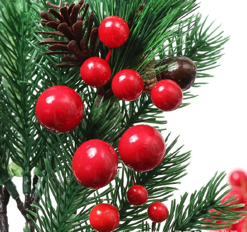 

500Pcs/Lot Christmas Decoration Foam Bead Red Berry Xmas Tree Ornaments for Home New Year Decor Craft Garland Accessories