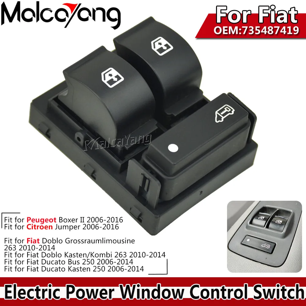 For FIAT Ducato For Citroen Jumper II FOR Peugeot Boxer II 735421419 735487419 Electric Window Power Triple Switch Button