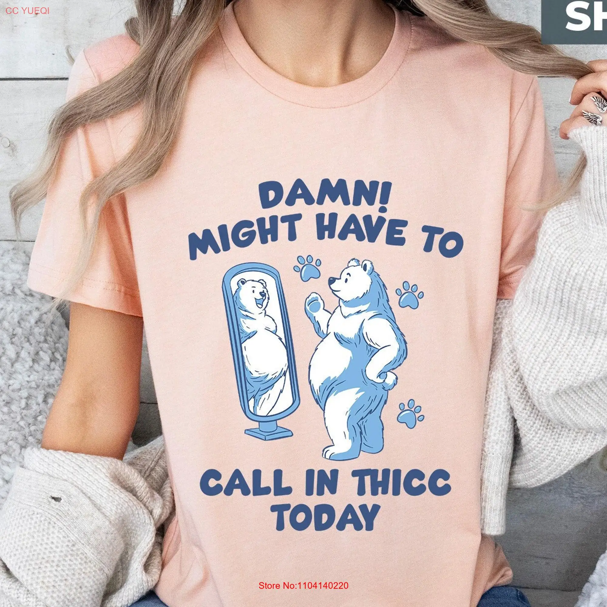 Might Have To Call In Thicc Today T Shirt Retro Funny Meme s For Friends Relaxed long or short sleeves