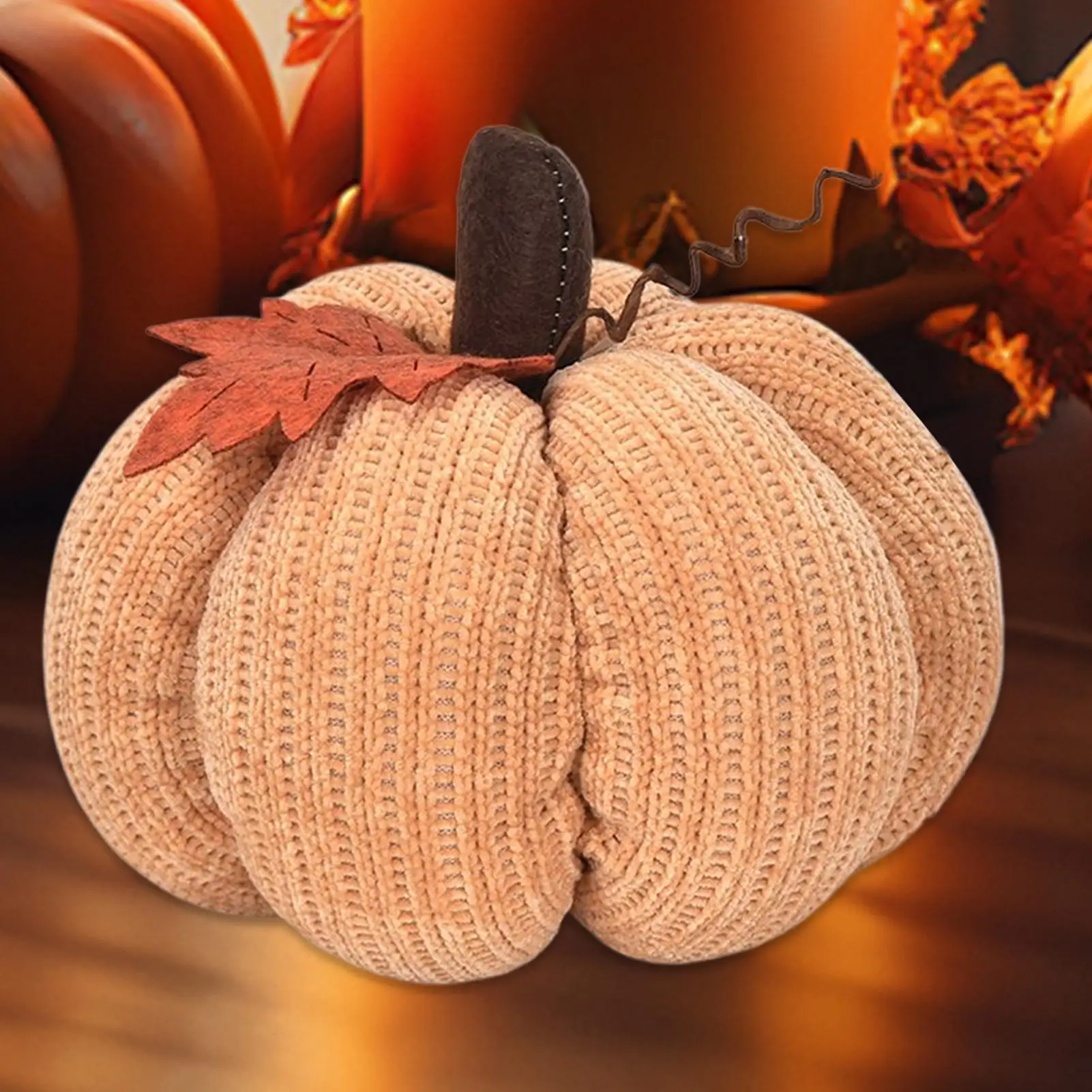 

1 шт., имитация зеленого растительного горшка, украшения в виде тыквы на День Благодарения, вязаная маленькая тыква, украшение для домашней столешницы, мягкое ощущение