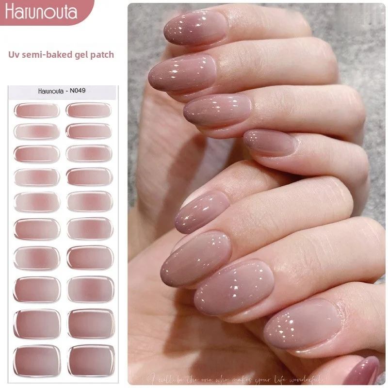 

16/20Tips Full Cover Gradient Nail Stickers Assorted Color DIY Gel Polish Stickers for Nails Works with UV/LED Nail Lamps