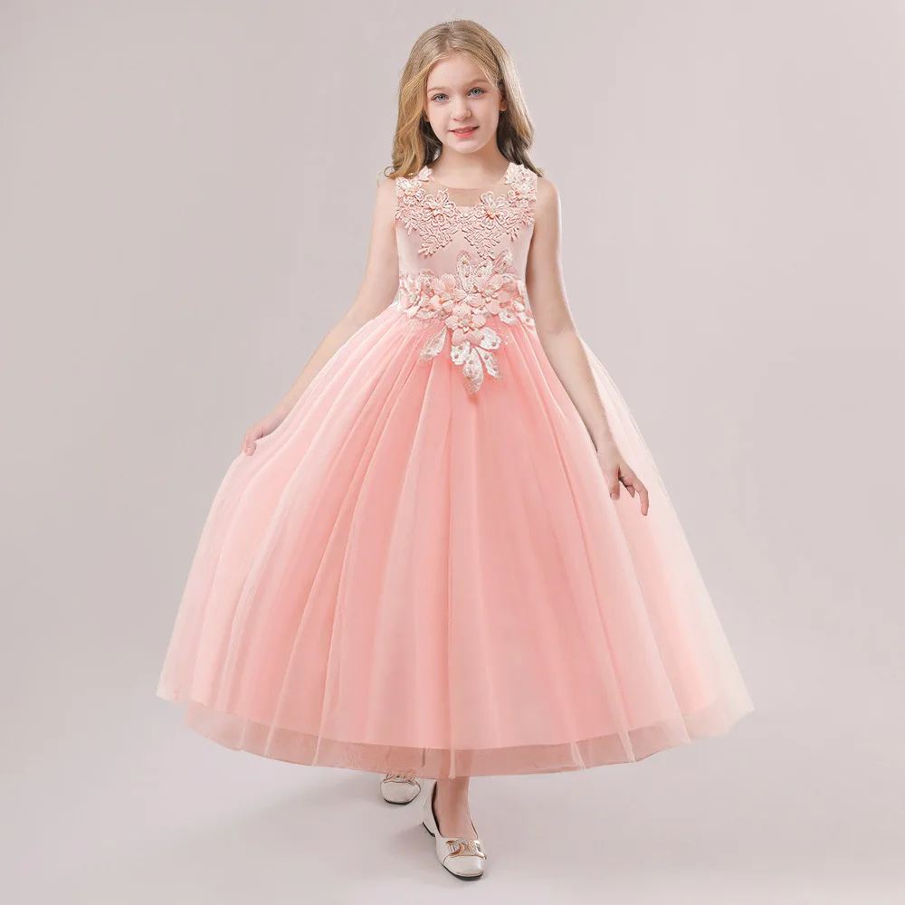 

Summer New Children's Dress Princess Decal Mesh Dress Performance Dress Fashion Show Girls' Puff Dress Evening Dress