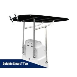 Dolphin Smart T Top anodizzato con baldacchino nero, T-Top per barche pesanti