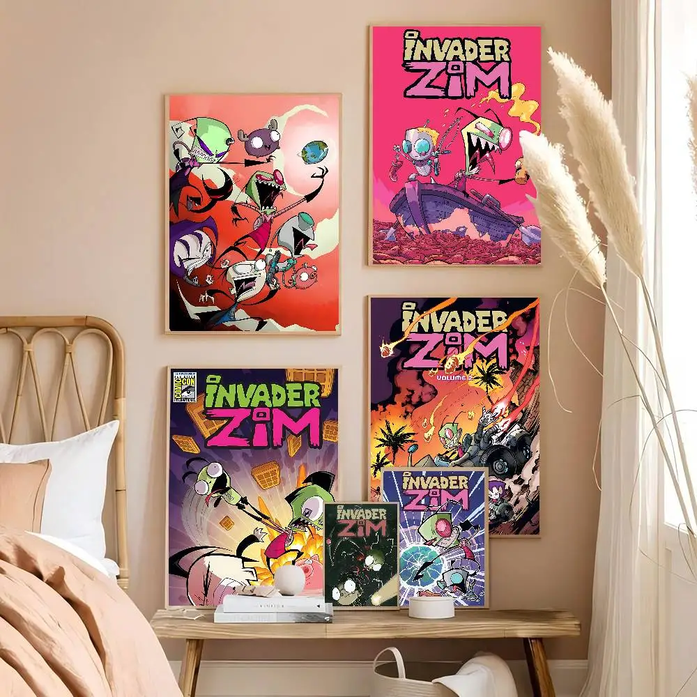I-Invader Z-Zim Anime Good Quality Prints and Posters HD Quality Poster Wall Art Painting Study Home Decor
