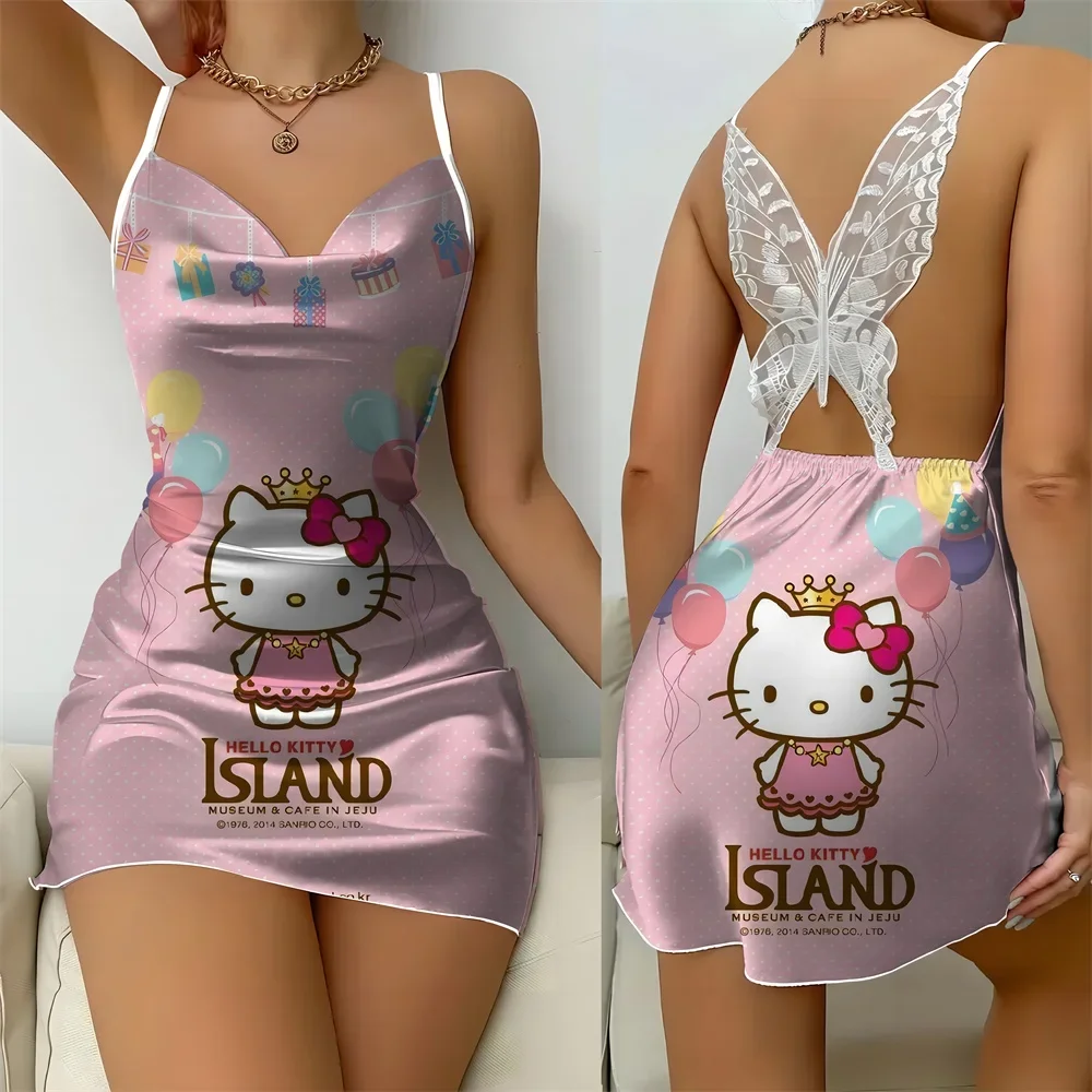 2024 Fashion Sleepwear Female Women's Summer Pajamas Woman Free Shipping Nightgown Sleep Dress Sexy Sleepdress Cartoon Lovely