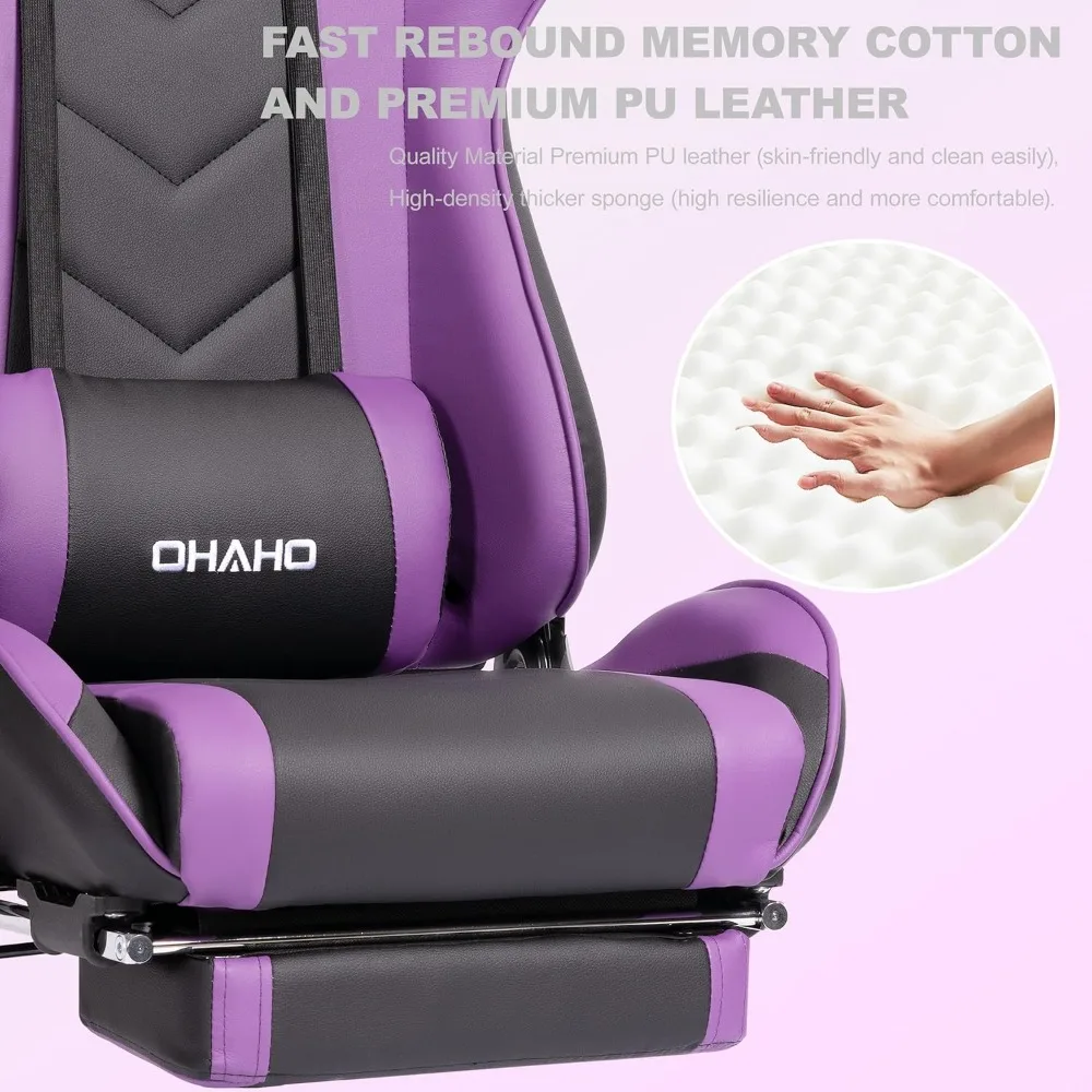 Gaming Stuhl Racing Stil Bürostuhl Einstellbare Massage Lenden Kissen Drehbare Rocker Liege Hohe Rückenlehne Ergonomische Computer De