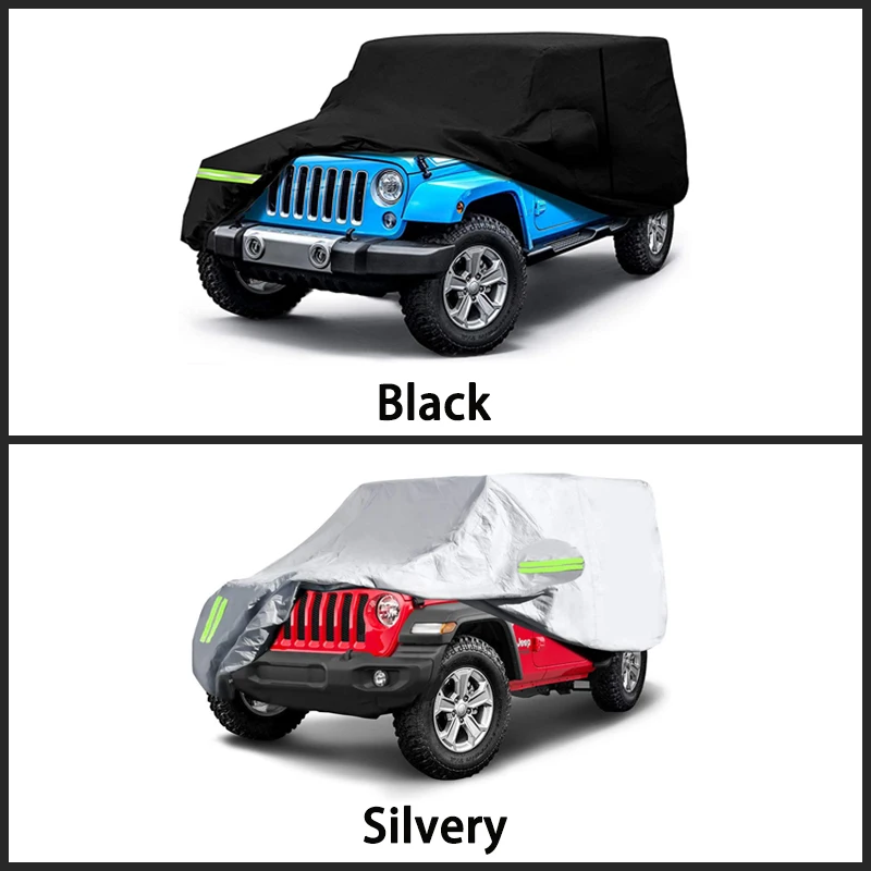 2 kolory 2-drzwiowy 4-drzwiowy pokrowiec samochodowy Wodoodporny, pyĆoszczelny pokrowiec ochronny do Jeep Wrangler JK JL YJ 1987-2019