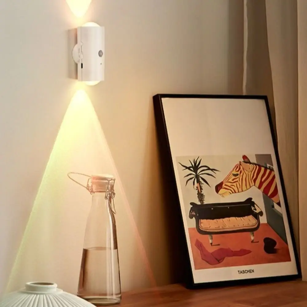 

16 Colors Adjustable Motion Sensor Wall Lamp Magnetic with Remote Control Rechargeable Night Light RGB Spotlight