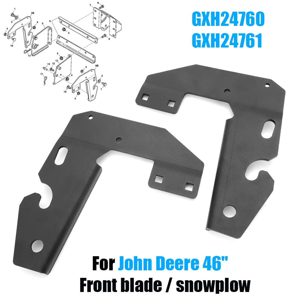 

Pair Mounting Brackets Kit For John Deere 46" Front Blade / Snow Plow #GXH24760,GX24761