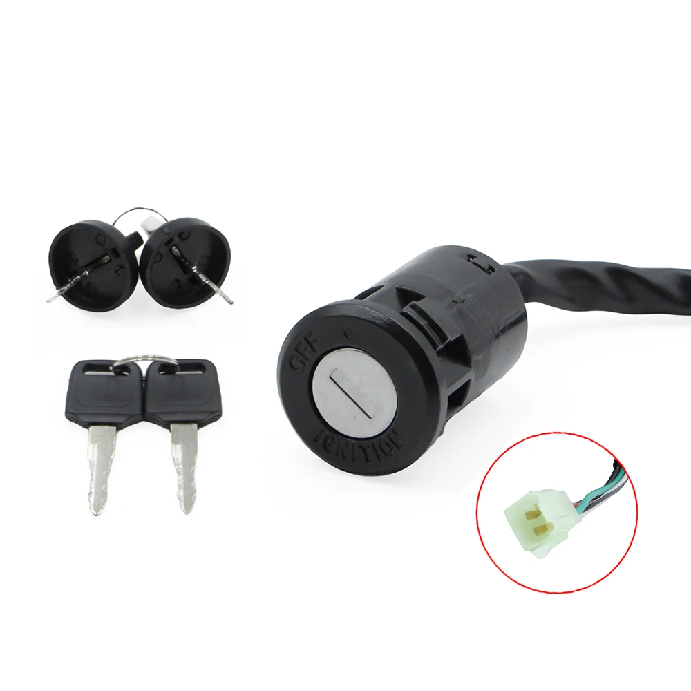4 Pin Ignition Switch Key Set 4 Wire For 50cc 70cc 90cc 110cc 125cc ATV Quad 4 Wheeler Pit Dirt Bike Motorcycle Parts