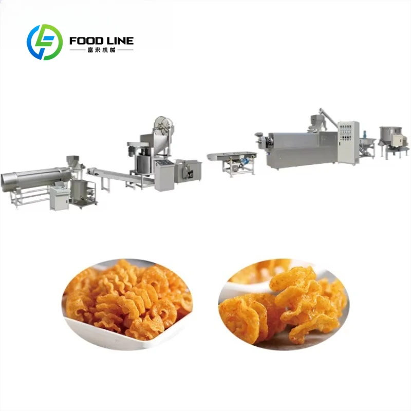 Customized Automatic Crispy Chip Pellet Snack Production Line Shell Pizza Rolls 100-500kg/h Deep Fryer Industrial Food Equipment