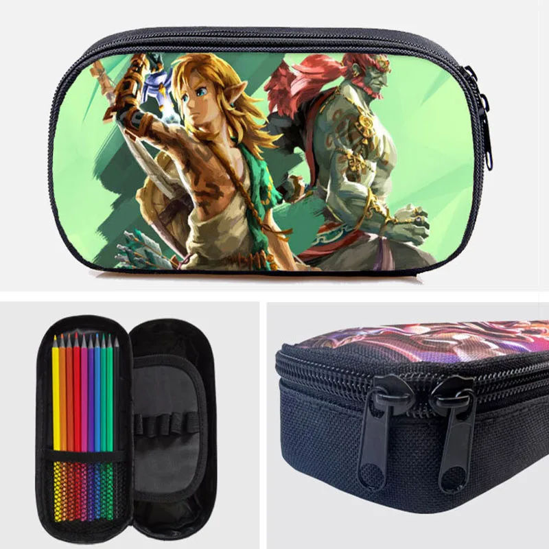 The Legend of Zelda Game Periphery Pencil Pen CaseGirl Boy Bag Large Capacity Pencil Box Pouch Stationery Supplie  Student Gifts