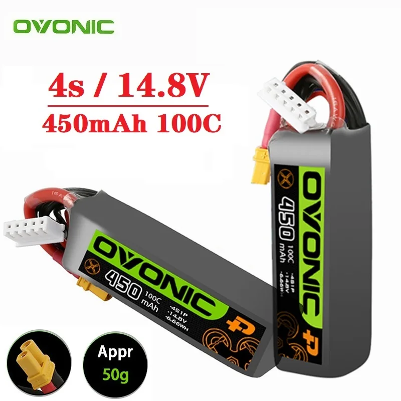 Batería LiPo 14,8V 4S para dron FPV - 450mAh 100C XT30 - imagen 4