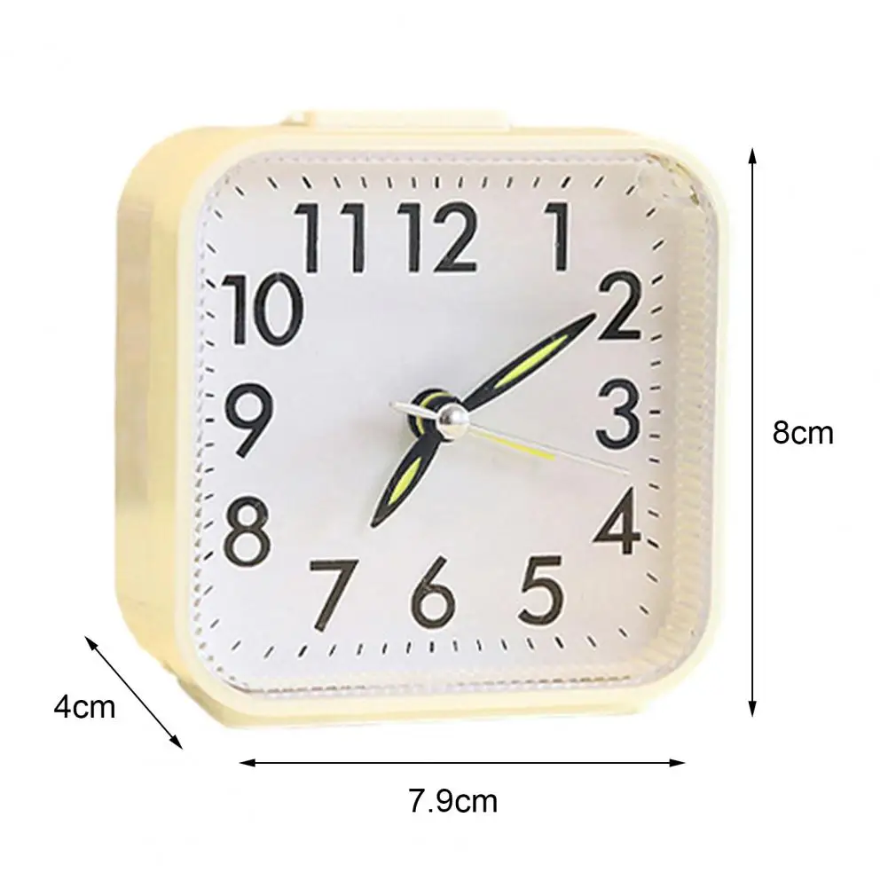 Non Ticking Alarm Clock Battery Powered Silent Bedside Clock Night Light Loud Travel Clock For Heavy Sleepers Kids Elderly