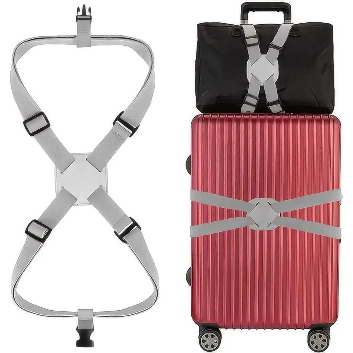 Multifunctional Luggage Strap, High Elastic Adjustable Luggage StrapTravel Accessories With Buckles For Baggage Handbag