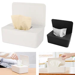 Dustproof Tissue Storage Box Wet Wipes Dispenser With Lid Tissue Home Desktop Tissue Storage Box Office Mask Storage Box