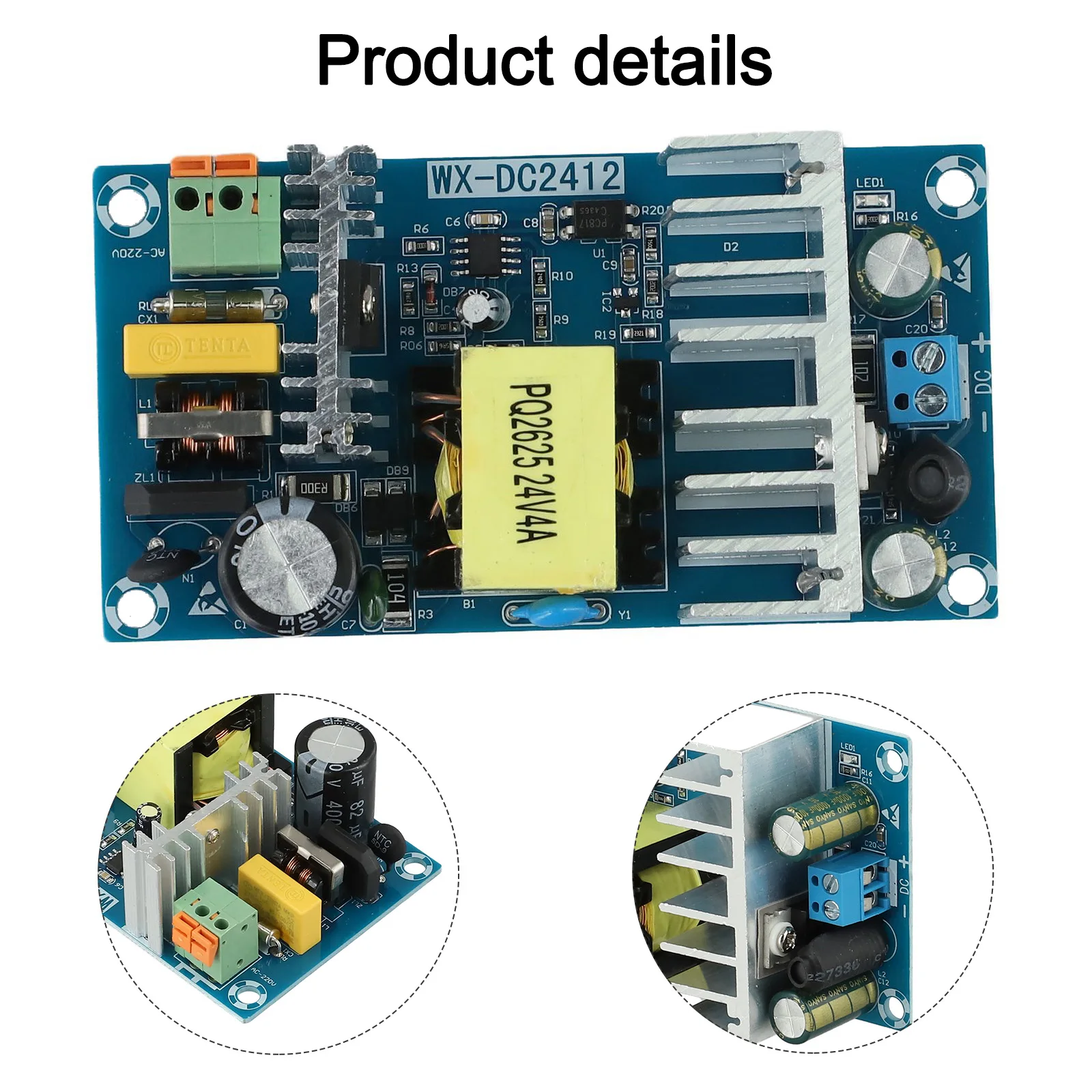AC DC 인버터 스위칭 전원 공급 장치 모듈 어댑터, AC 85-265V, 50/60 HZ, 6A, 100 W 전원 공급 장치