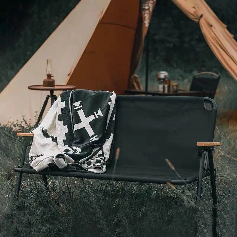 Outdoor folding chair, double chair aluminum alloy ultra-light camping chair