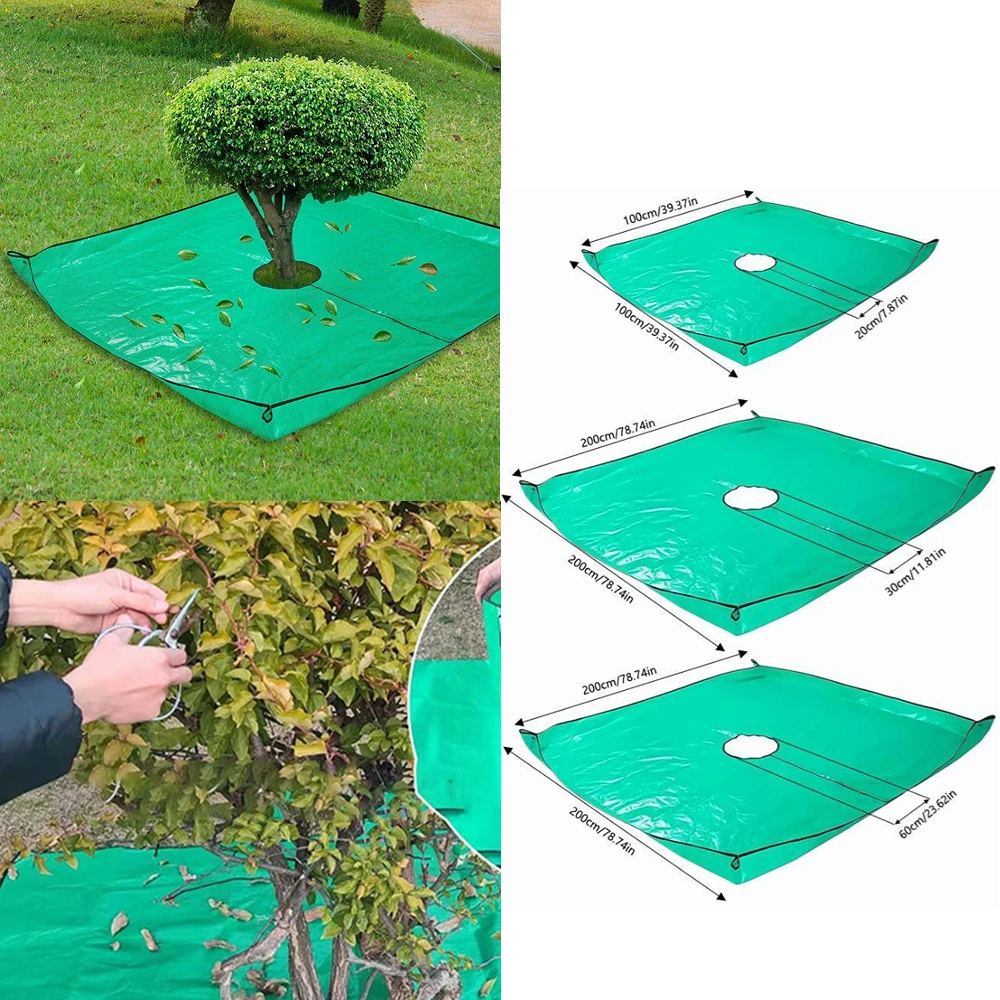 Waterproof Landscape Tarp 7.8-23.62in Hole Plant Trees and Shrub Pruning Ground Cover with 4 Corner Buckle Garden Supplies