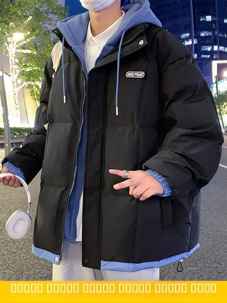 

Утепленная хлопковая куртка для мужчин, зимняя, теплая, с флисовой подкладкой, имитация двухслойности, молодежная, повседневная, CleanFit, на молнии, с капюшоном