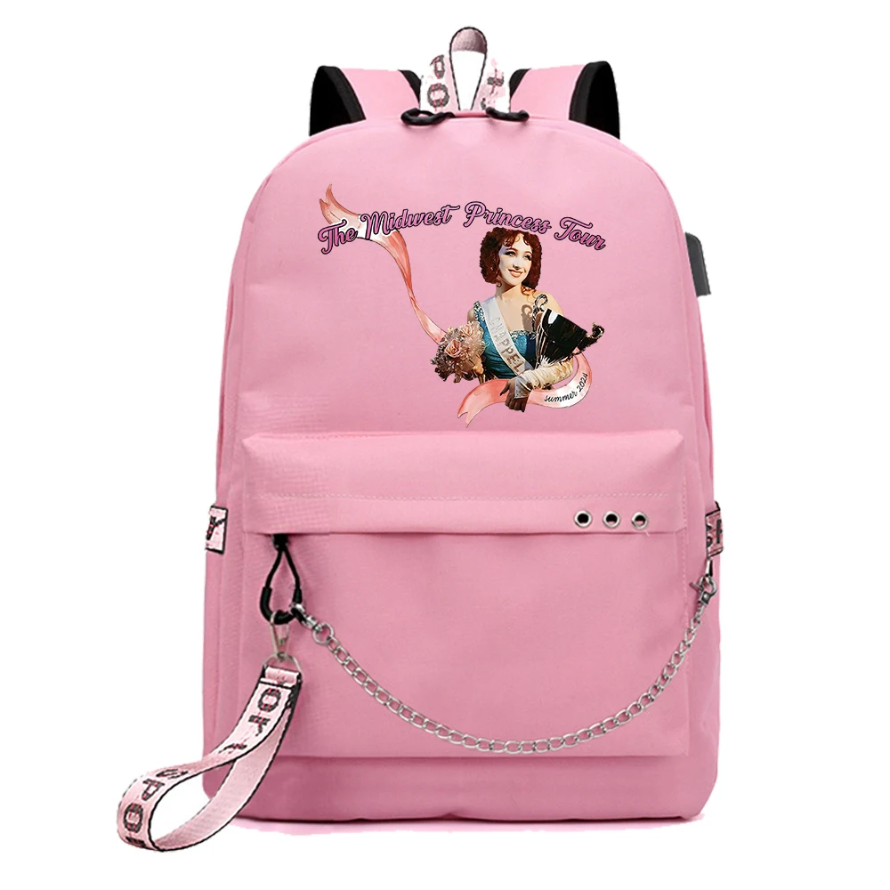 Chappell Roan The Midwest Princess Tour  Backpack Popular Music Fashion Backpacks for Fans Gift