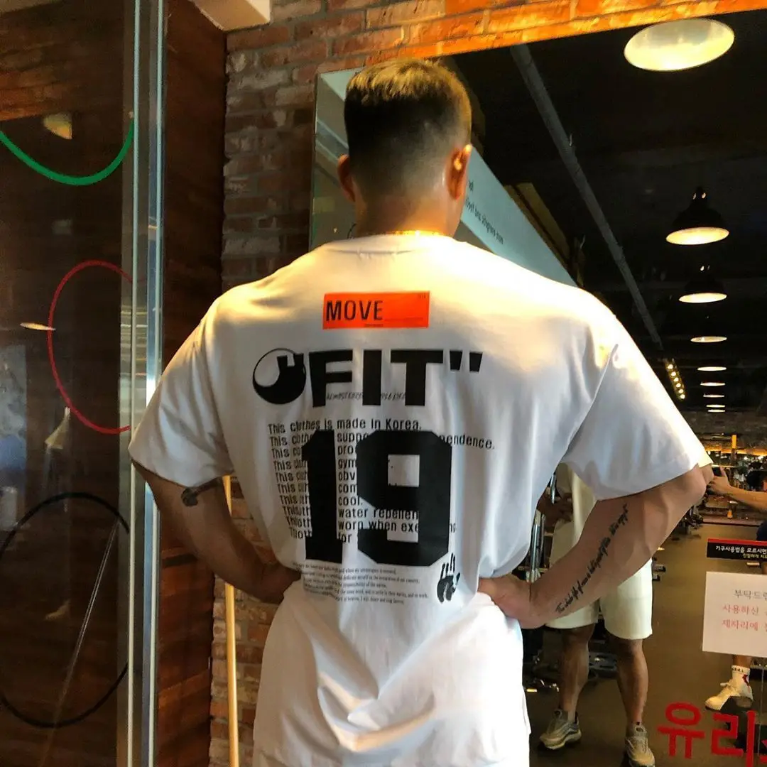 

Summer New American Muscular Men's Sports T-shirt Men Cotton Training Fitness Short-sleeved Korean Version Loose Undershirt Tide