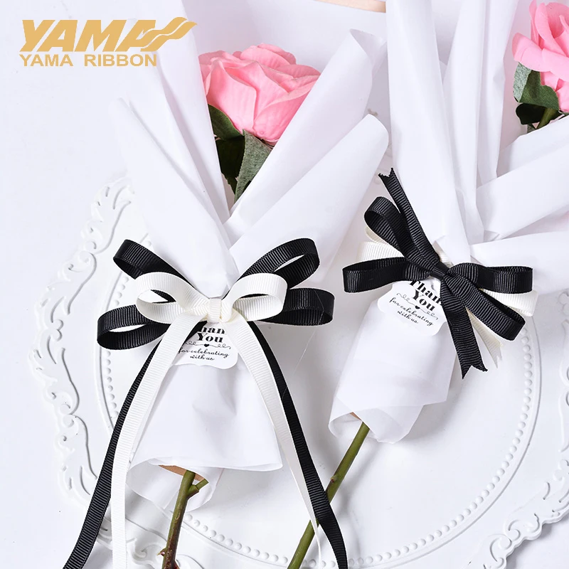 YAMA 10yards/roll Grosgrain Ribbons 9 16 22 25 38mm Solid Color Ribbons for Handmade Craft Wrapping Gifts Wedding Decoration