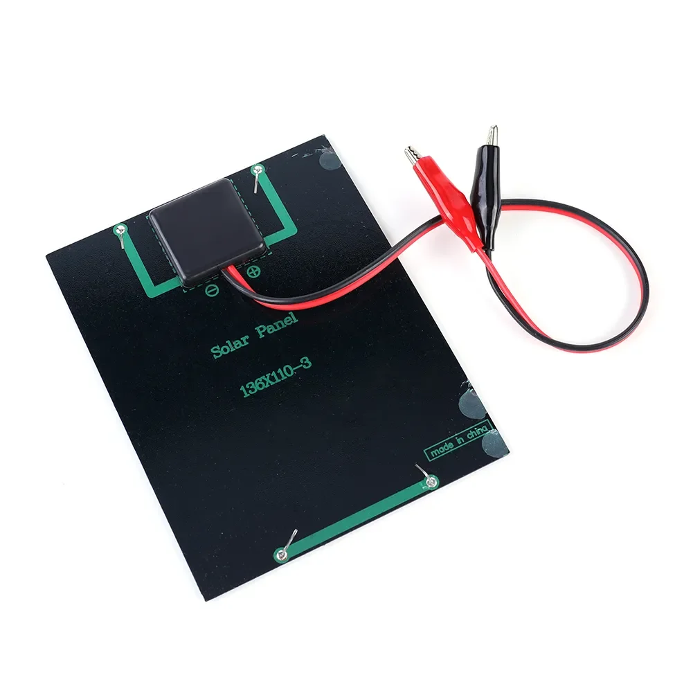 5W 12V Polycrystalline Solar Panel Cell With Clip Solar Charger For 9V-12V Battery System Light
