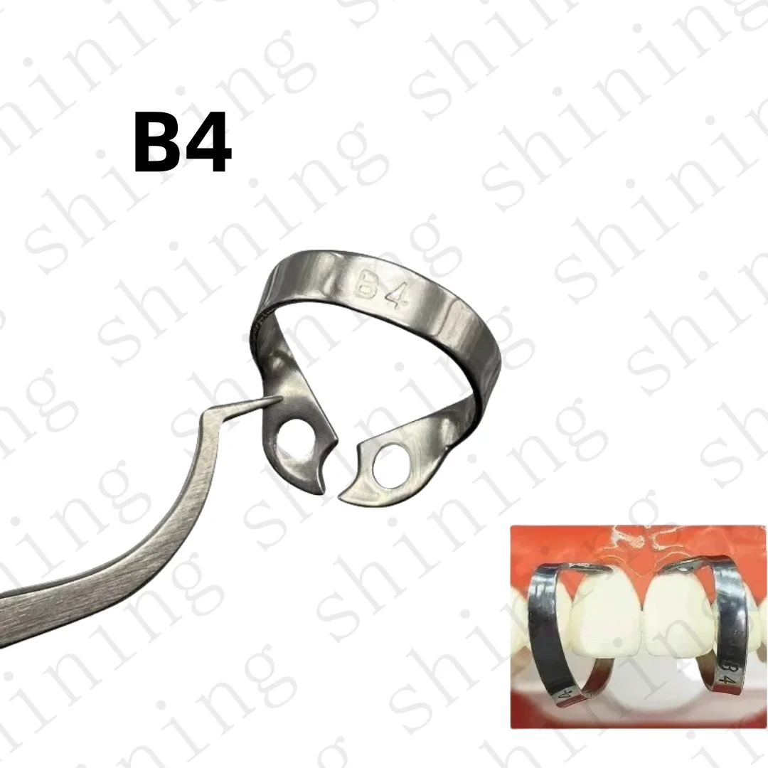 Afbeelding 3: Dental B4 Klem Rubber Dam Klemmen Brinker Endodontische Restauratieve Barrière Clip Past op Coltene RVS