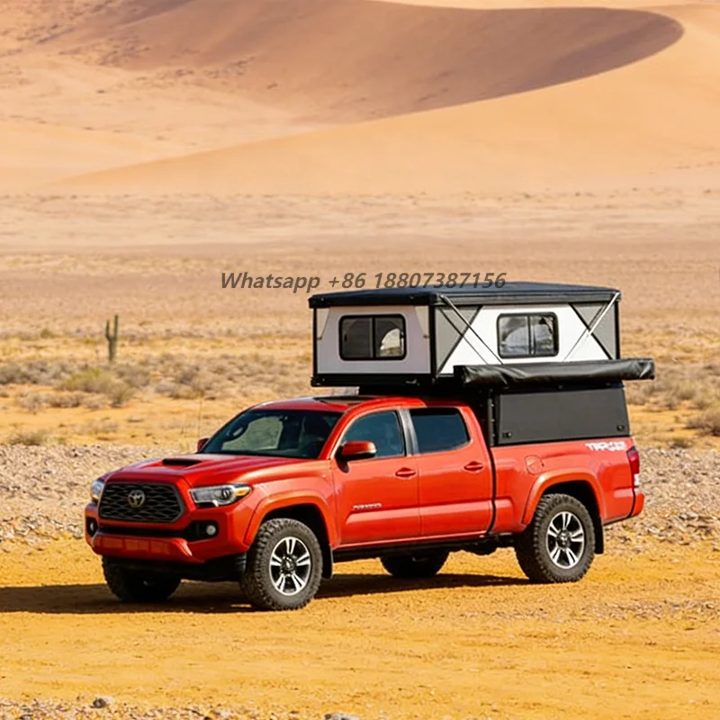 Premium Ultra Slim Aluminum Hard Shell Canopy Camper for Colorado Integrated Vertical Pop up Truck Bed Tent