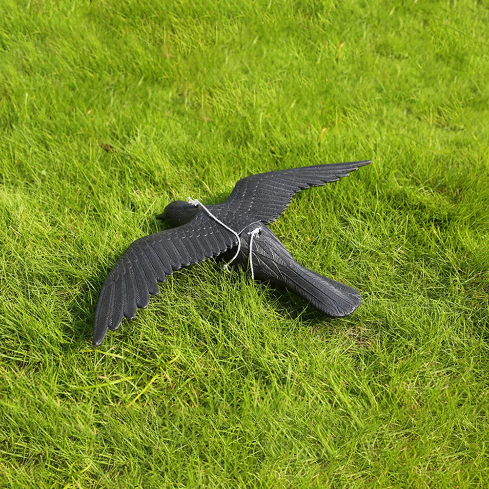 Plastic Crow Statue Realistic Decorative Crow Ornament Garden Outdoor Yard Simulation Bird Scare Tool Bird Tool