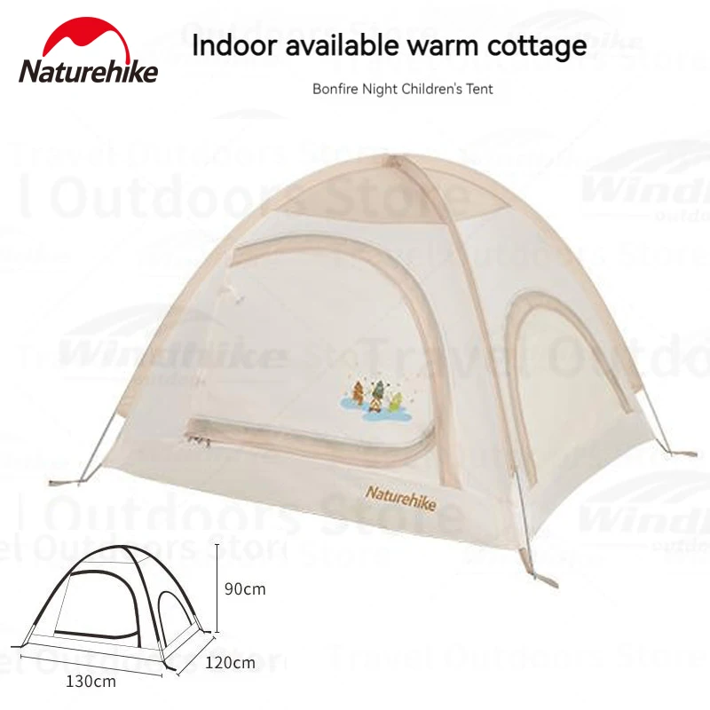 

Naturehike Bonfire Night Outdoor Portable Park Children's Tent 210T Polyester Beach Camping Indoor Available Warm Cottage Tent