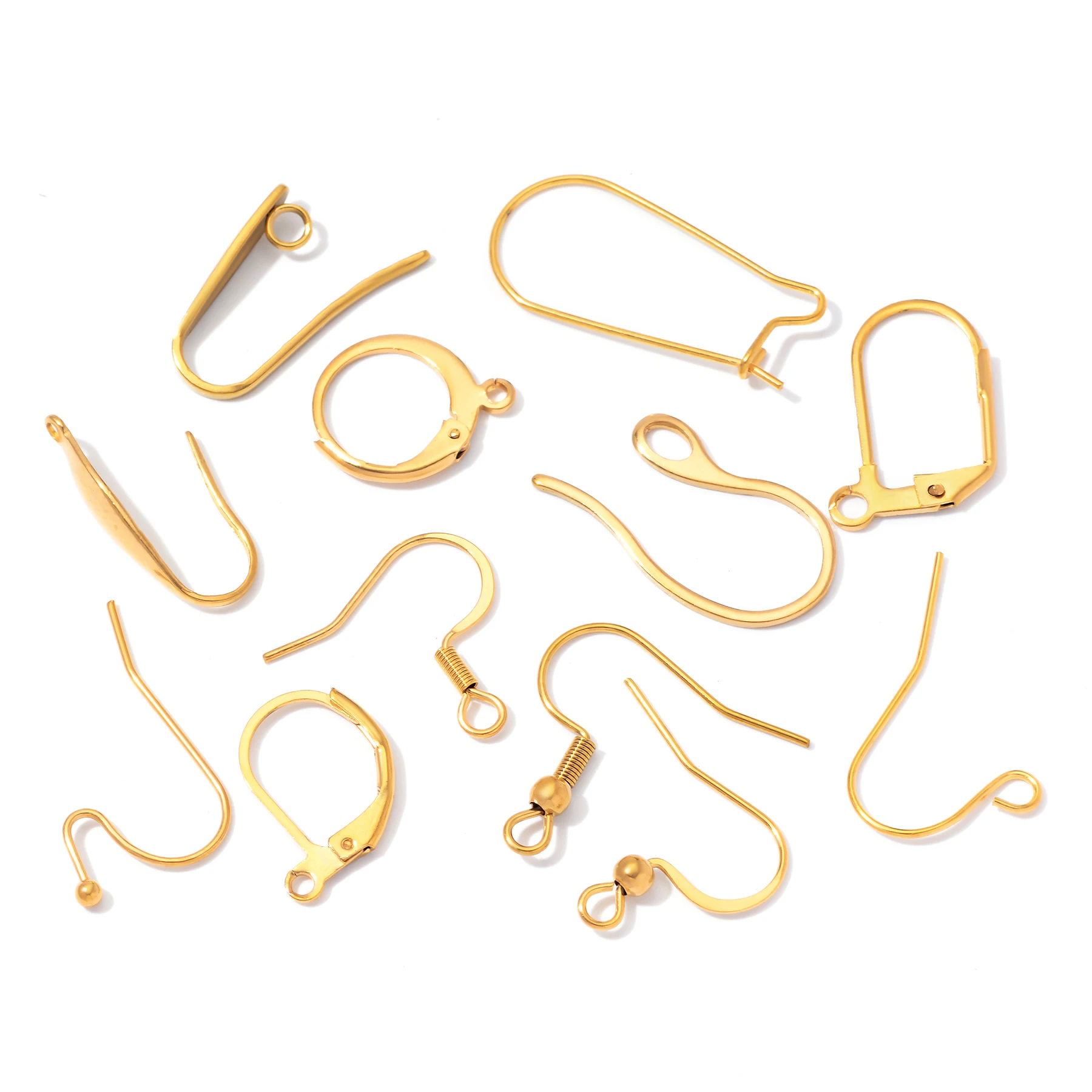 50pcs Stainless Steel Jewelry French Earring Hooks Findings Waterproof Ear Hook Earrings Clasps For DIY Jewelry Making