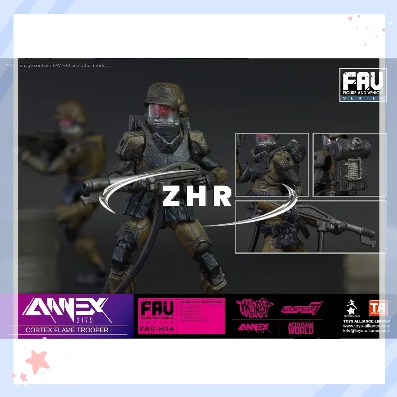 متوفر في المخزون حمض حرب المطر ANNEX 2179 FAV-H14 اللحاء لهب جندي المنقولة الجندي نموذج عمل الشكل لعبة جمع هدية