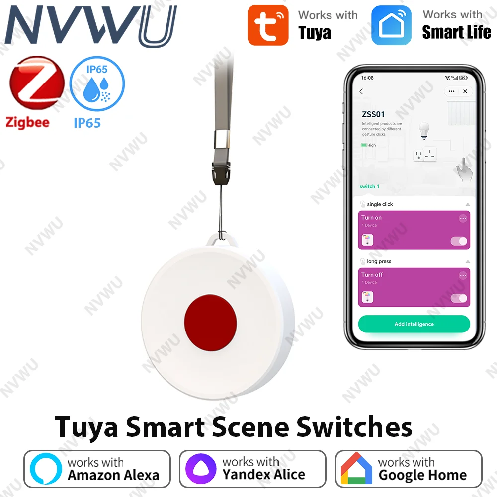 

Умные кнопочные выключатели Tuya Zigbee, беспроводной умный переключатель SmartLife с поддержкой голосового управления Google Home и Alexa.