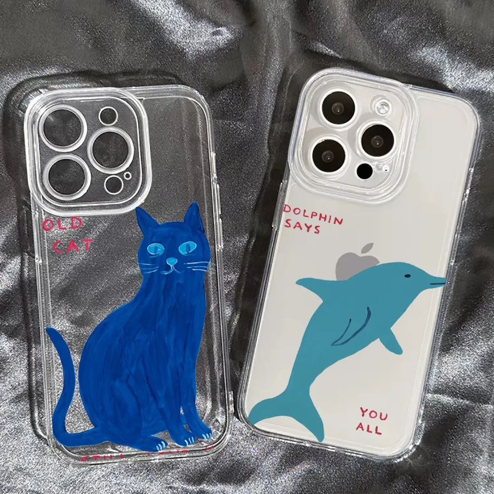 

David Shrigley Visual Arts Phone Case For Iphone 15 11 13 14 Pro Max 7 8 Plus X Xr Xs Max Se2020 12mini Transparent Cover