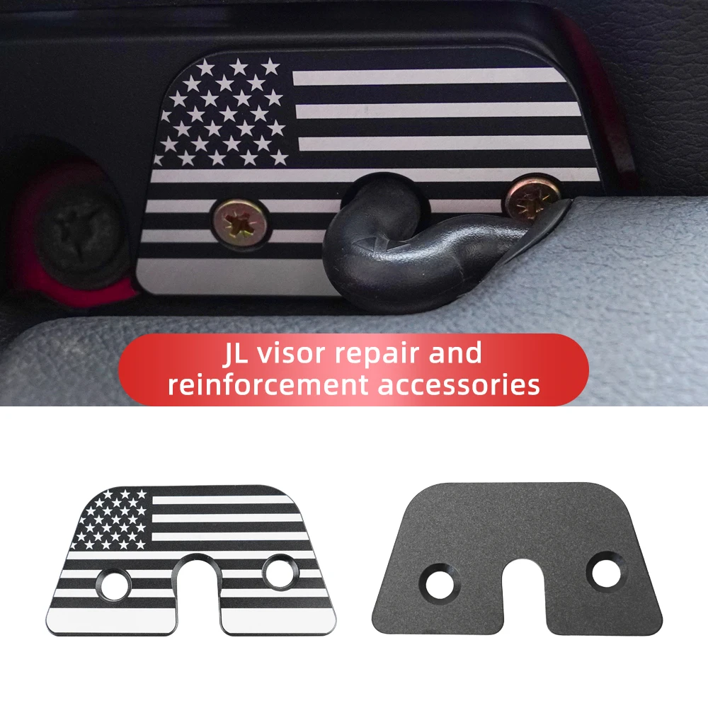 

Sunshade repair kit, compatible with Wrangler JL18-24 Compatible aluminum alloy sun visor clip, easy to maintain loose sun visor