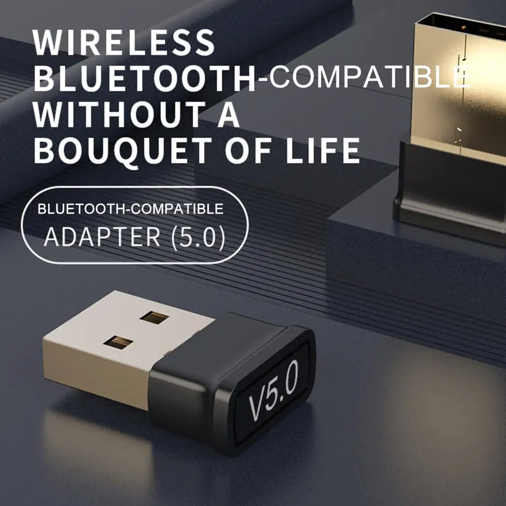 الارسال اللاسلكي استجابة سريعة متعددة الأغراض Bluetooth-compatible5.0 صغير التوصيل اللعب USB محول دونغل للماوس