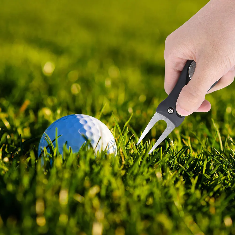 2 قطعة شوكة إصلاح ديفت للجولف خفيفة الوزن محمولة أداة إصلاح الحديقة علامات كروية نابضة بالحياة ملحقات الغولف في الهواء الطلق