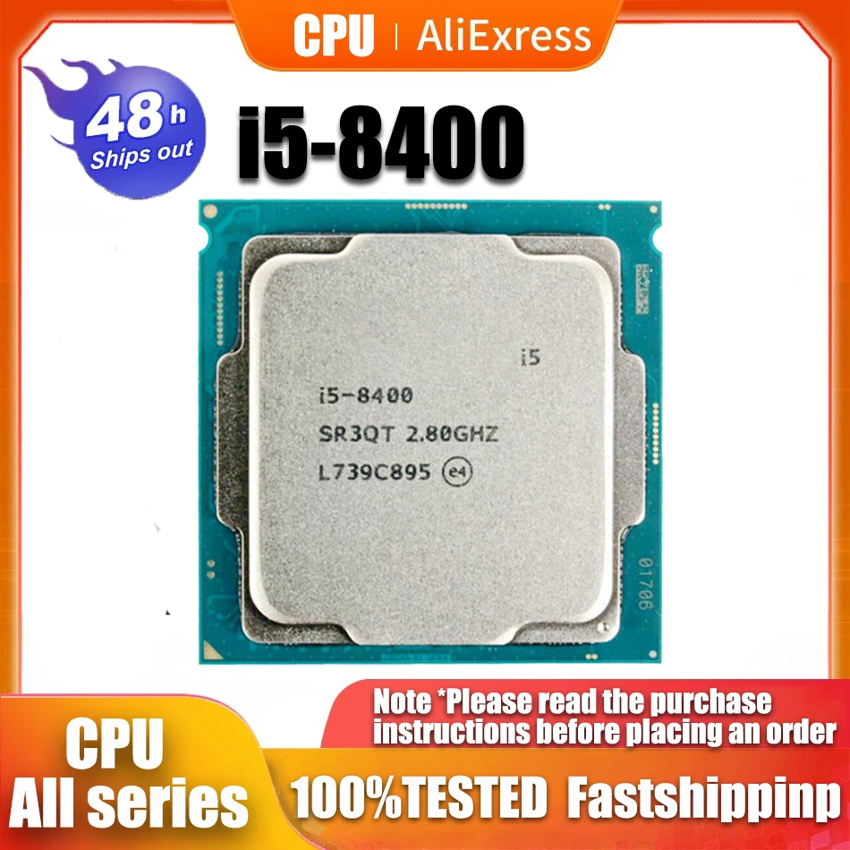 

Used Core i5-8400 i5 8400 2.8GHz Six-Core Six-Thread CPU Processor 9M 65W LGA 1151