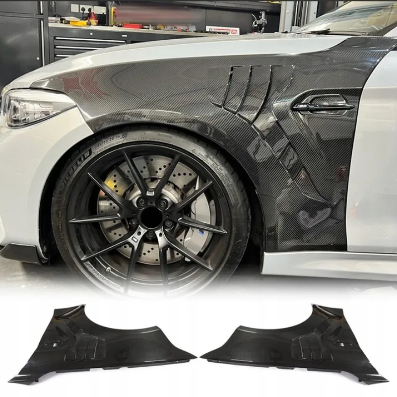 

For BMW M2 M2C F87 2016-2021 Genuine Dry Carbon Fiber Front Fenders Diffuser Spoiler Body Kits Car Trim Auto Parts Customizable