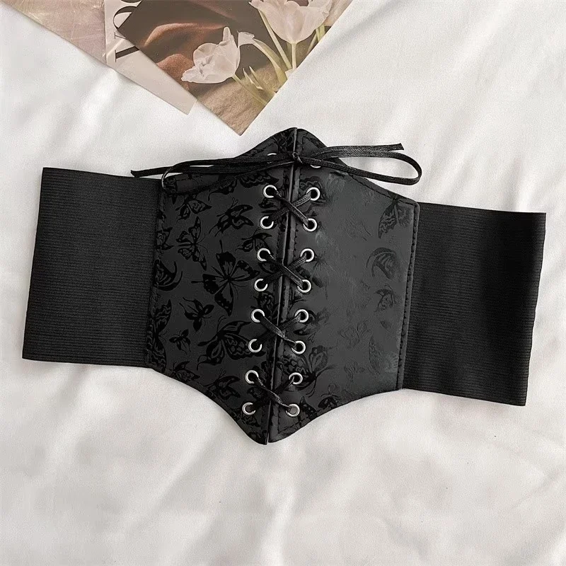 Sexy Women's Corset Body Shapewear Wide Leather Belt Cummerbunds Strap Belts for Women High Waist Slimming Corsets and Bustiers #5