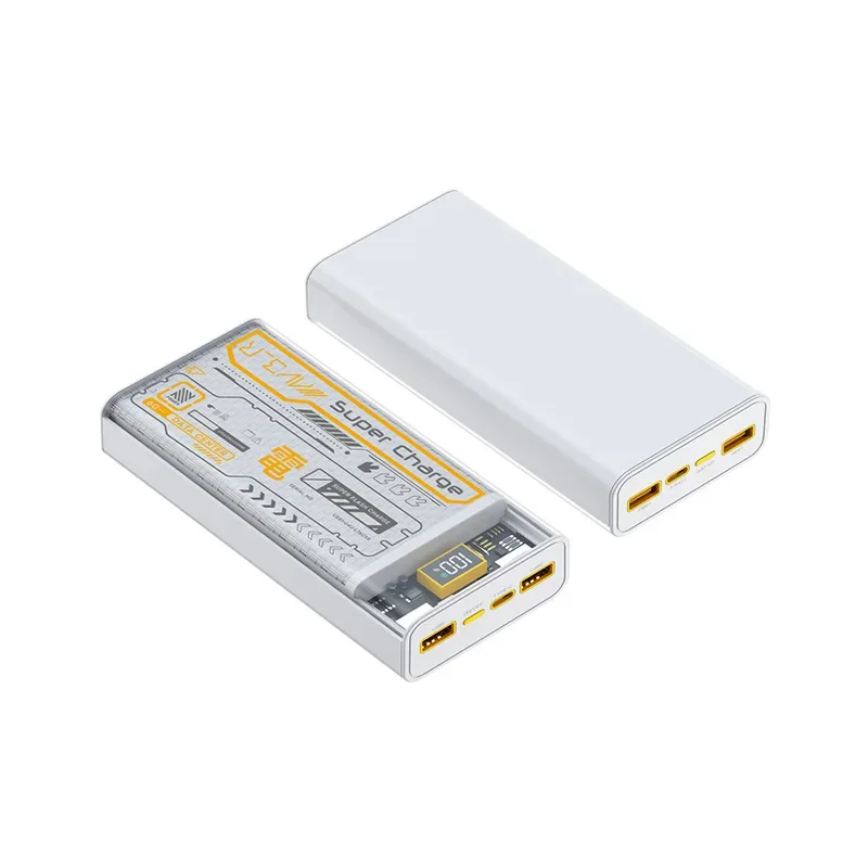 باور بانك شحن سريع للغاية بسعة كبيرة 100 وات، مزود طاقة متنقل بقدرة 20000 مللي أمبير في الساعة