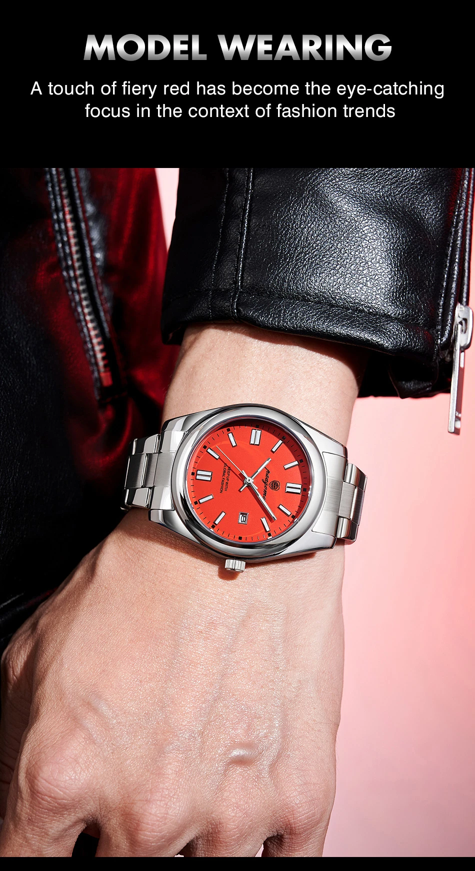 PAAZOMU Herren Luxus-Armbanduhr Wasserdicht Leuchtend mit Datumsanzeige Edelstahl Männeruhr Sport Mode Herren Quarzuhren – Detail 11