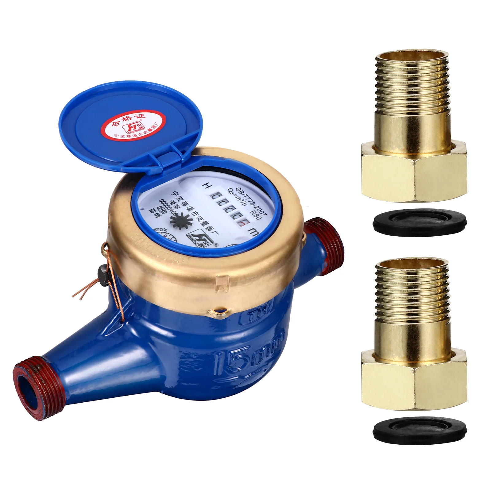 1Pcs Dn15 Cold Water Meter Robust Iron Body Digital Display Accurate Flow Reading Ideal for Home Water Management and Garden