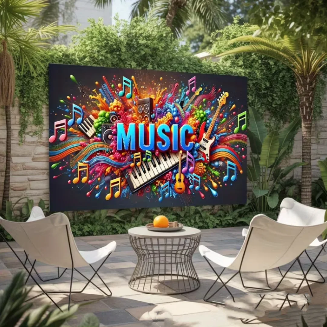 Vibrant Music Theme Glitter Pa - Photography Lighting Backdrop recension och pris