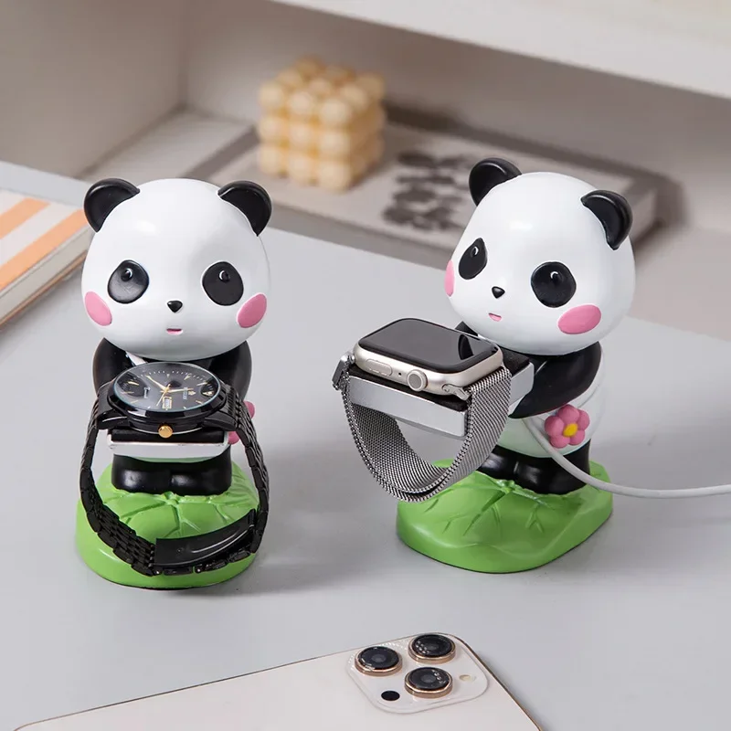 

Panda Watch Storage Rack Suitable for Apple Watch Storage Desktop Ornament Watch Charging Stand Not Include Charging Function