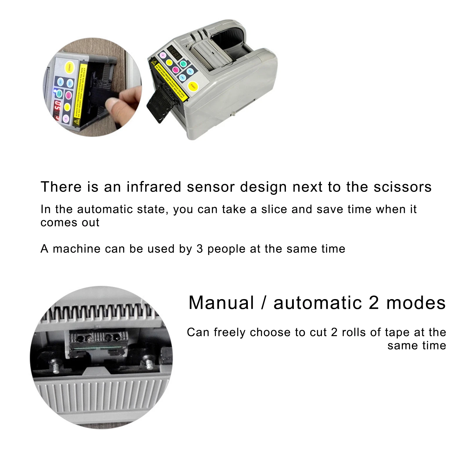 Electric Tape Dispenser Dual Sided Adhesive Cutting Machine Industrial Supplies JXD-60 Industrial Supplies Tape Cutting Machine