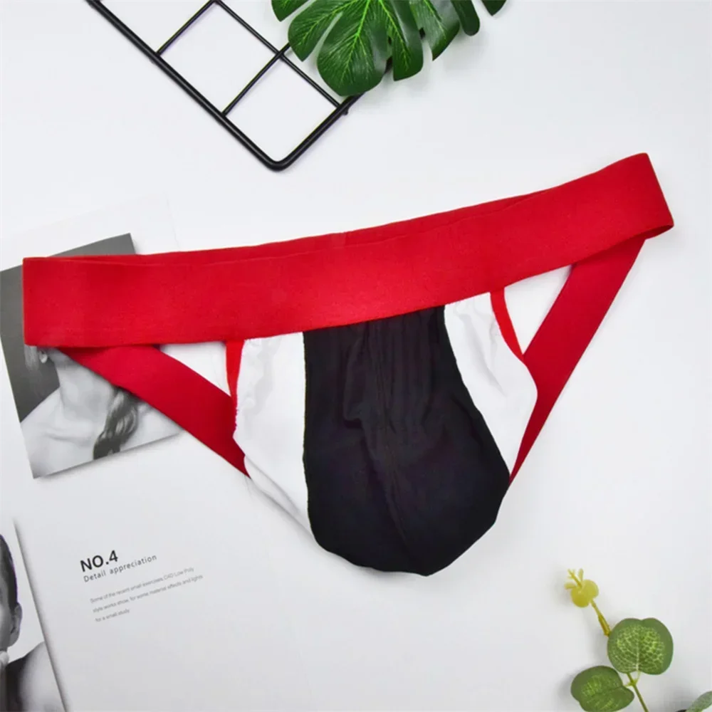 Men's Panties Jockstrap Breathable Lingerie Mens Sexy Underwear Backless Sissy Slips Briefs Low Rise Thongs Underpants Knickers